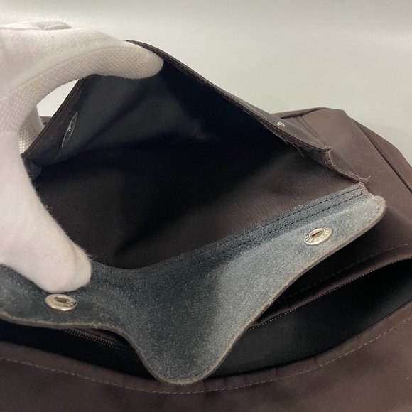 Longchamp Chocolate Brown Nylon Planetes Crossbody Bag - Picture 11 of 15